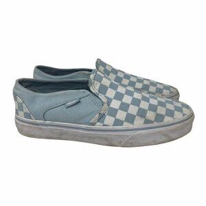 Vans Skate Shoes Blue White Checkerboard 7.5